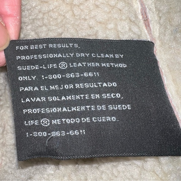 Bisou Bisou Pink Suede Floral Embroidered Teddy Jacket – Size L - Picture 10 of 12